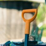 brown and black handle mop